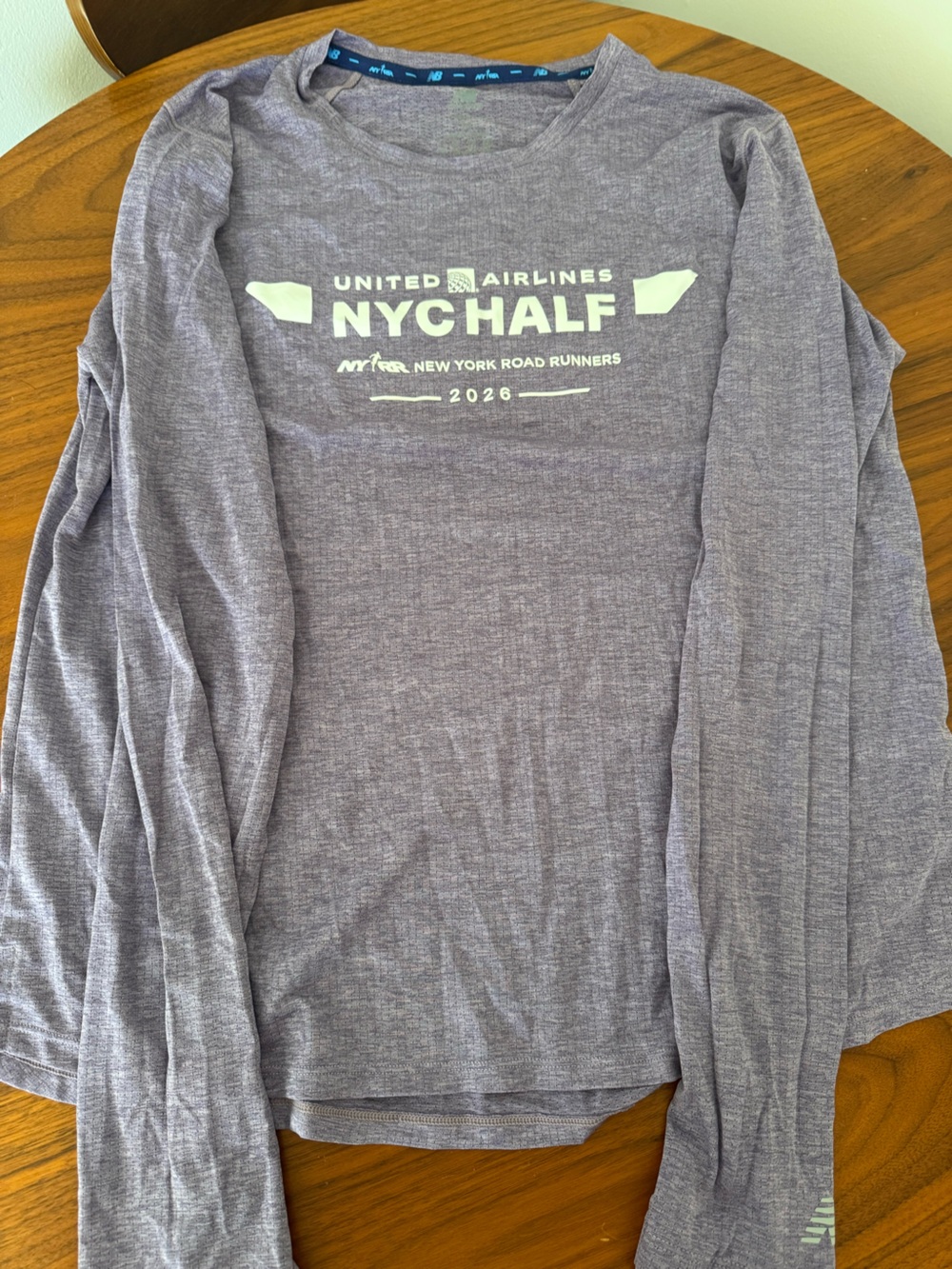 NWOT New Balance Women's Heather Lavender Gray Long Sleeve NYC HALF 2026